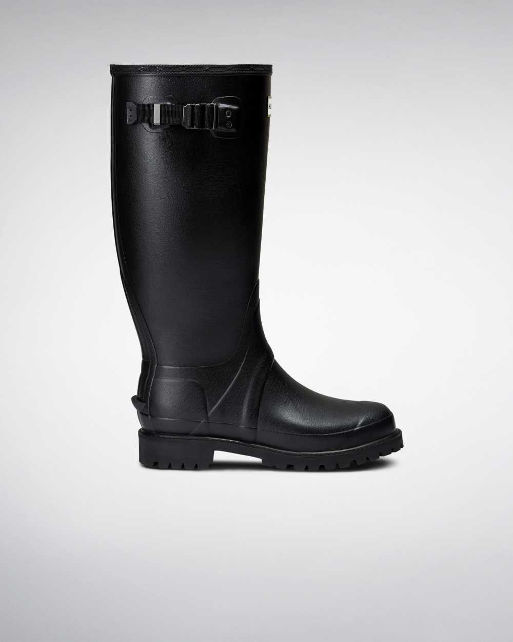 Botas De Lluvia Hombre - Hunter Balmoral Wide Fit Negro - YPXBTO-741 - Negro